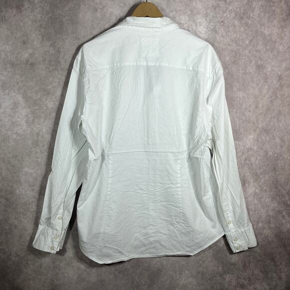 BKE Shirt Mens Size XXL White Long Sleeves Button Up Slim Fit Embroidered Casual - Picture 5 of 10